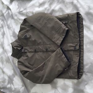 The North Face Kids Olive Green Puffer Jacket